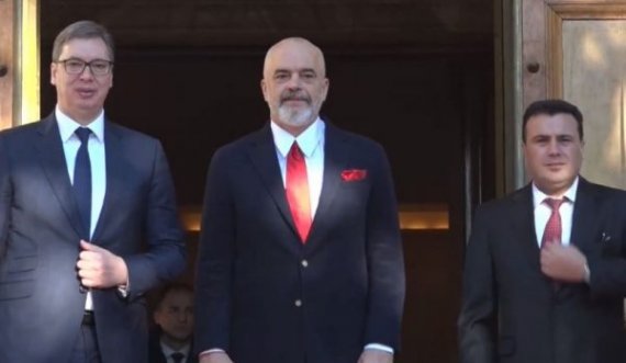 Rama pret Vuçiç dhe Zaev në Pallatin e Brigadave