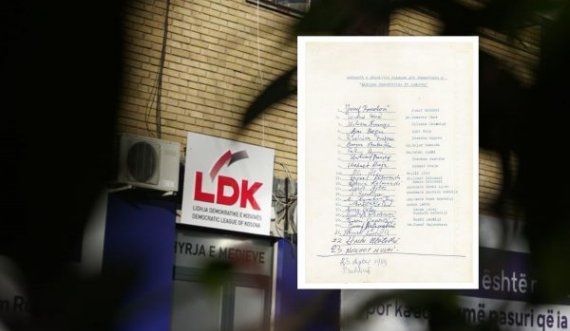 Këta janë 23 nënshkruesit e dokumentit për themelimin e Lidhjes Demokratike të Kosovës