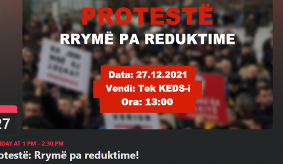 Rritet interesimi për protestën e së hënës kundër reduktimeve të rrymës