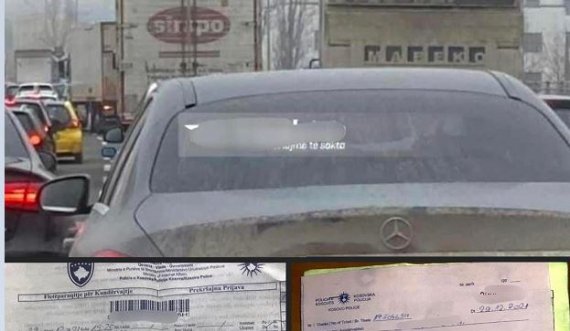 60 euro është dënimi për shoferin që nuk kishte vendosur stikers veturës me targa serbe