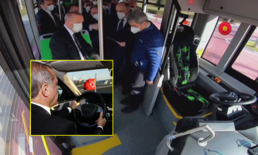 Erdogani i zbret pak Benzit, vozitet me autobusin elektrik pa shofer