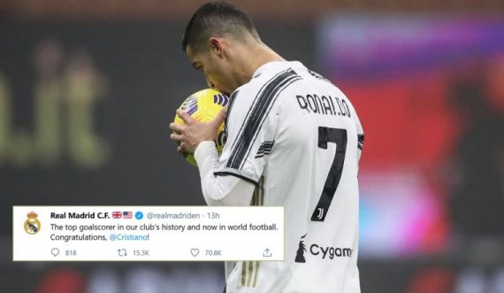 Reali uron ‘golashënuesin më të mirë në histori’ – Cristiano Ronaldo