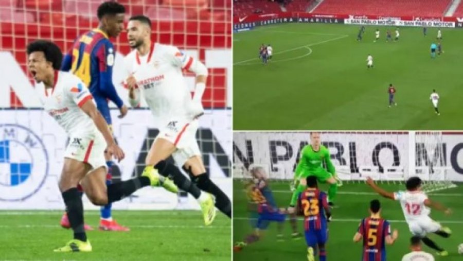Mbrojtësi Jules Kounde shënoi një supergol në ‘stilin e Lionel Messit’ kundër Barcelonës