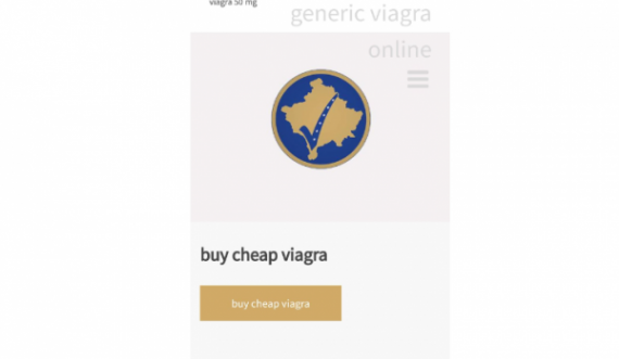 Versioni anglisht i faqes së KQZ-së jashtë funksionit, njofton shitje të viagras