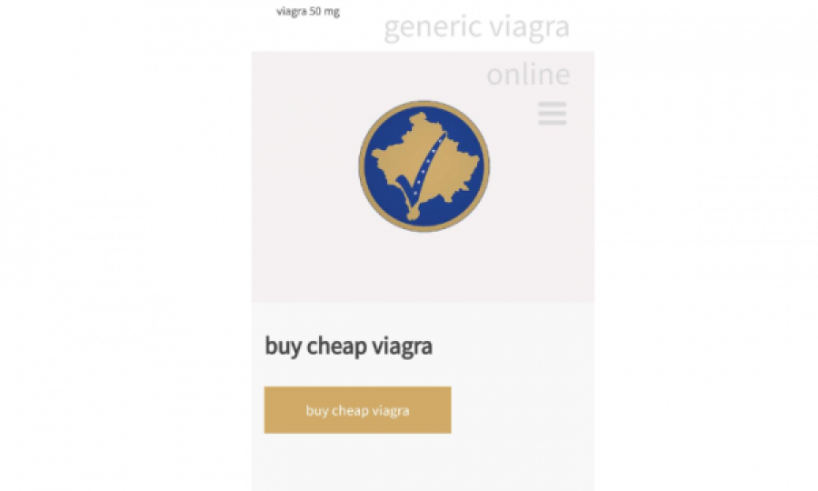 Versioni anglisht i faqes së KQZ-së jashtë funksionit, njofton shitje të viagras