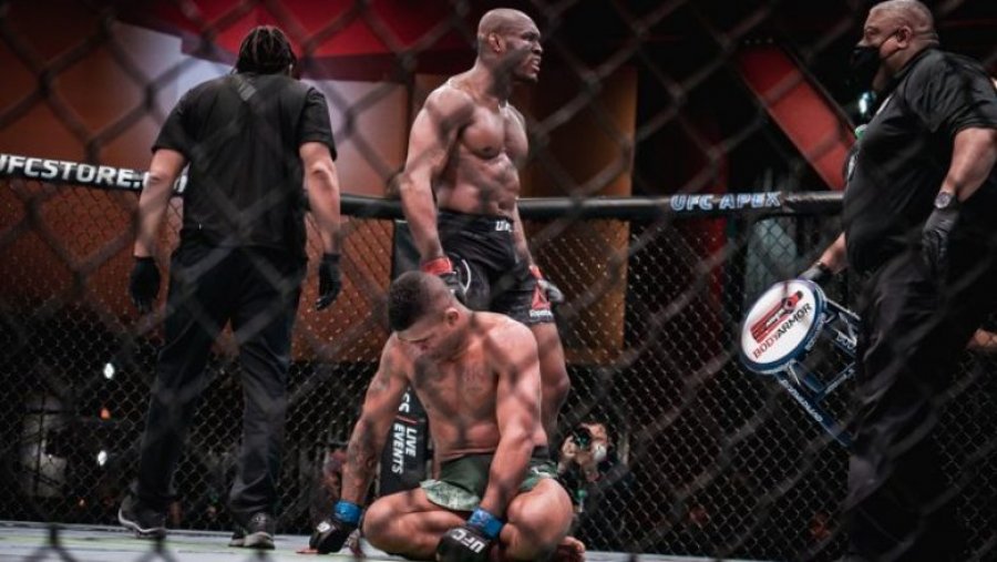 Kamaru Usman mbron titullin në UFC, mposht me nokaut Gilbert Burns