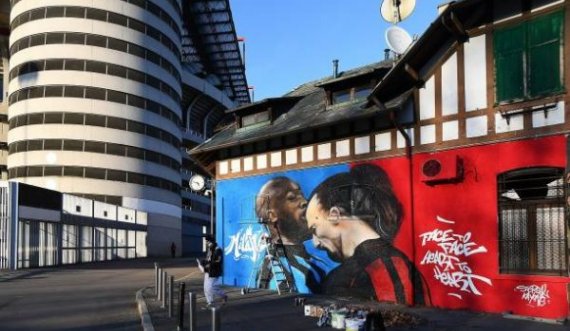 Mural spektakolar nga përleshja Lukaku-Ibrahimovic