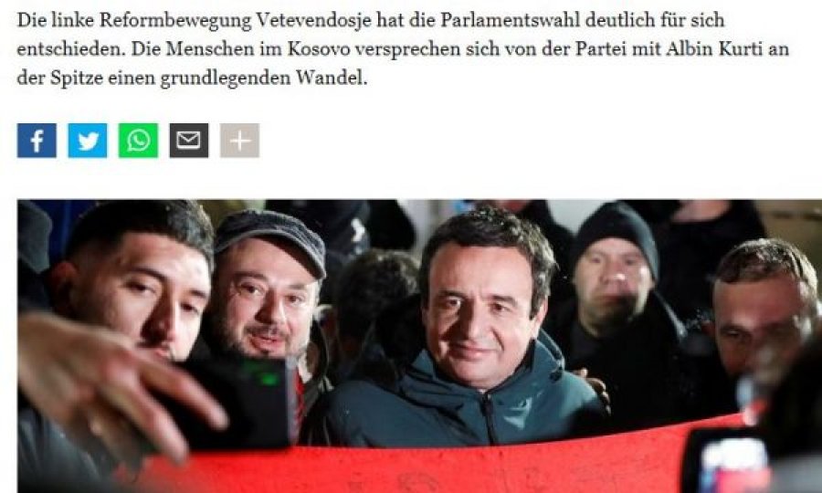 Mediat gjermane për fitoren e Kurtit: Fitore e pastër e të majtës