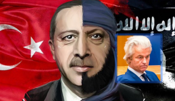 Deputeti holandez e quan terrorist Erdoganin, i publikon fotomontazh si pjesëtar i ISIS-it