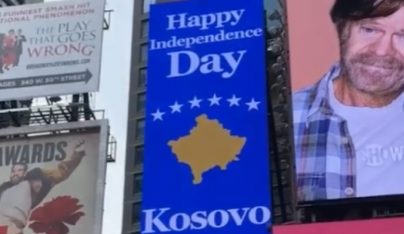 Pavarësia e Kosovës urohet në Sheshin “Times Square” të Nju-Jorkut
