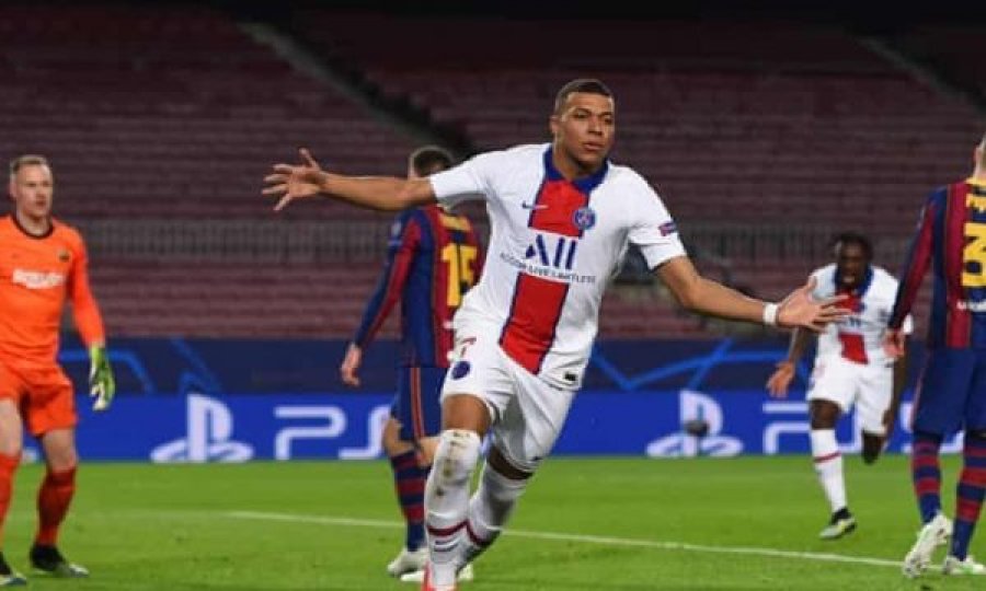 Mbappe flet për të ardhmen pas het-trikut kundër Barcelonës