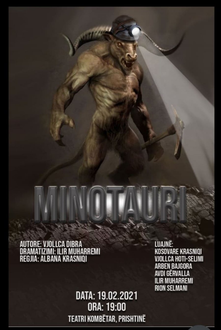 'Minotauri' nesër premierë në Teatrin Kombëtar