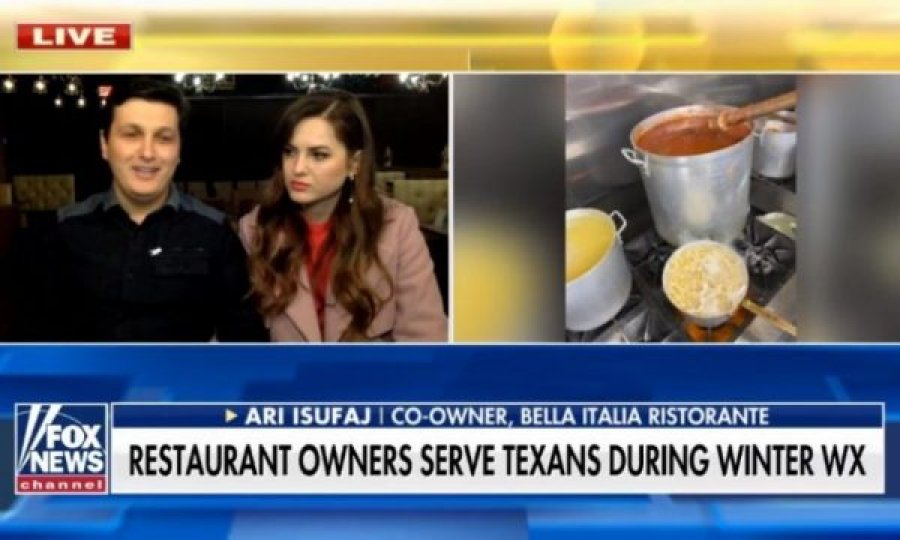 Dy kosovarë ofrojnë ushqim falas në restorantin e tyre pasi Teksasi u godit nga stuhia e borës