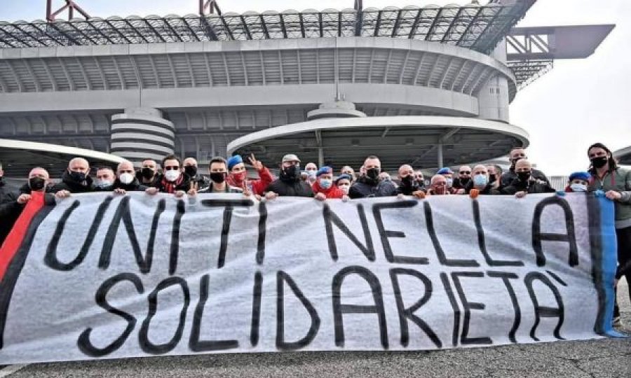 Rivaliteti anash, tifozët e Milanit dhe Interit bashkohen për një kauzë më të madhe