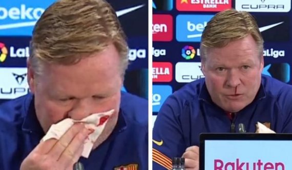 Ndërpritet konferenca e Koeman, i shpërthejnë hundët në gjak