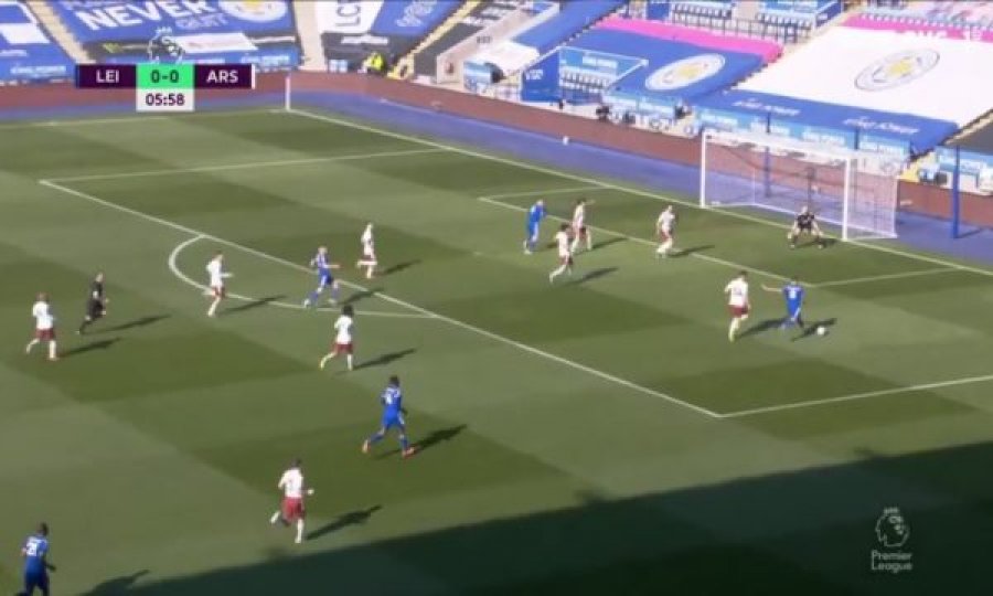 Leicesteri kalon në epërsi ndaj Arsenalit