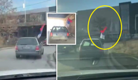Sikur në 'bahshqe të babës' vetura me flamur të Serbisë qarkullon midis Drenice
