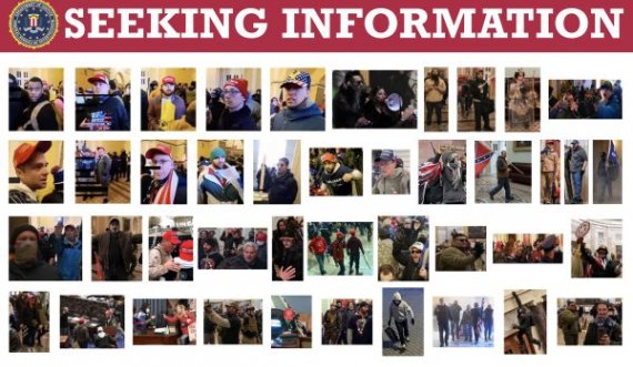 “A e njihni ndonjërin?” , FBI në kërkim të përkrahësve të Trumpit që hynë dhunshëm në Kongres