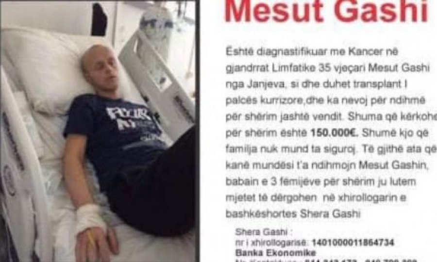 Vdes Mesut Gashi, i diagnostikuari me kancer që u dërgua në Turqi