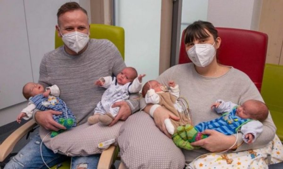 Kosovari në Gjermani bëhet baba i katërnjakëve