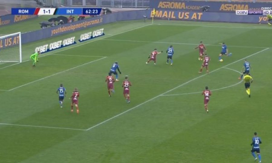 Super gol nga Hakimi, Interi përmbys Romën