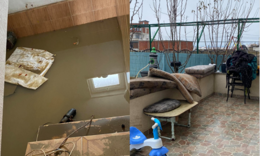 Ja se si është “shkatërruar” nga reshjet e shiut kjo shtëpi në Drenas