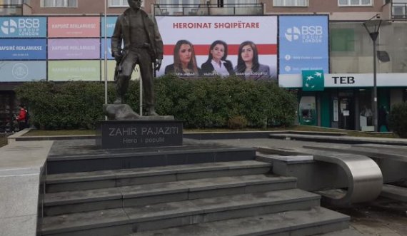 Fotoja e vajzës së Hamëz Jasharit vendoset në një baner me dy kandidatet e VV’së, reagojnë nga familja Jashari