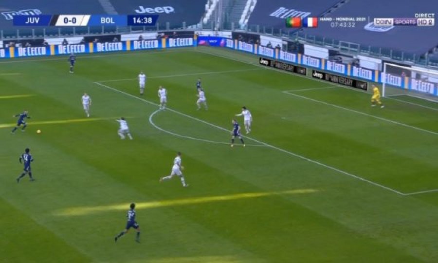 Juventusi kalon në epërsi ndaj Bolognas