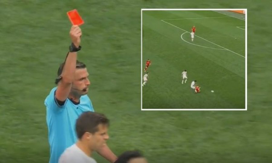Karton i kuq në ndeshjen Zvicra vs Spanja