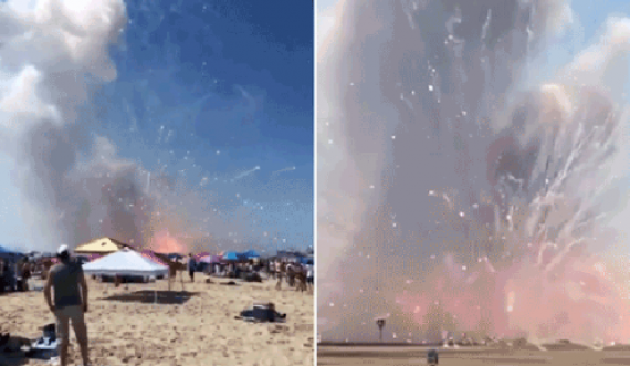 Momenti kur fishekzjarret e festës së 4 korrikut në SHBA plasin në plazh