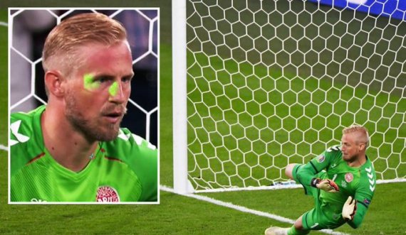 Tifozët anglezë përdoren laser në drejtim të Kasper Schmeichel, dënim i konsiderueshëm për Federatën e Futbollit të Anglisë