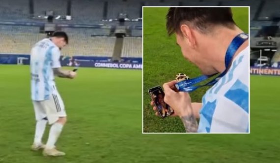 Messi telefonon familjen pas triumfit në Kupën e Amerikës