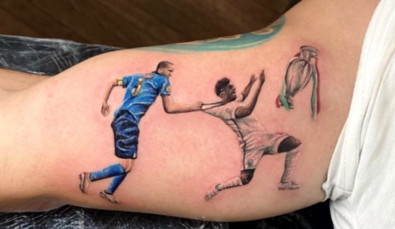 Po bëhet tatuazhë momenti kryesor i finales së Euro 2020 me protagonistë Chiellinin e Sakan