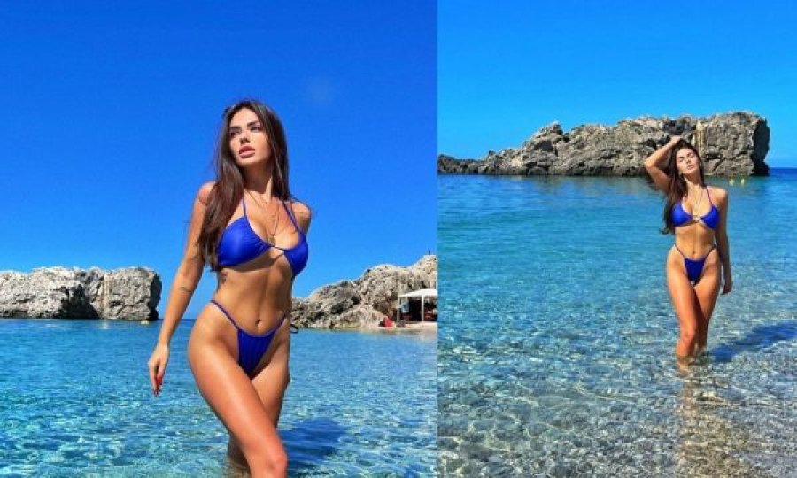 Beatrix Ramosaj nis pushimet, tregon linjat perfekte në bikini me ngjyrë të kaltër