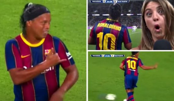 Ronaldinho e kthen kohën pas: Pamje nga shfaqja e tij mahnitëse kundër legjendave të Real Madridit