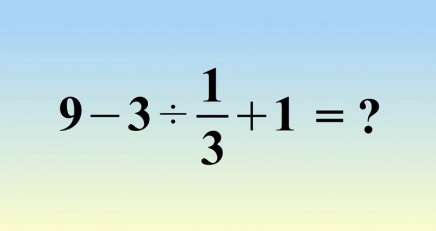 Detyrë matematikore: Në shikim të parë duket e thjeshtë, por shumica ende gabojnë 