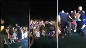 Po këndonte në skenë, Noizy bie në mes të turmës, ndërhyjnë truprojat