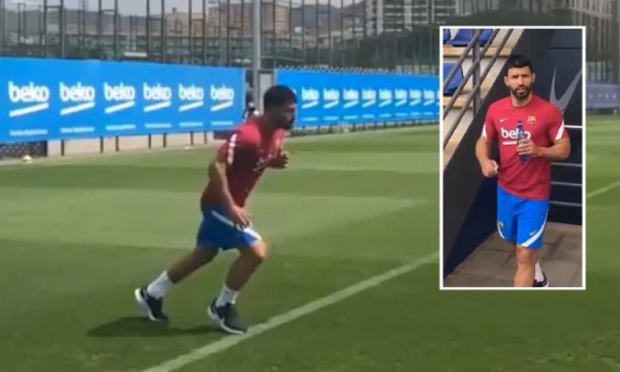 Aguero nis stërvitjet te Barça, i lumtur dhe mezi pret të startojë sezoni