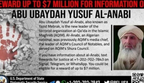  SHBA shpërblim 7 milionë dollarë për “kokën” e kreut të Al Kaedës në Magreb 