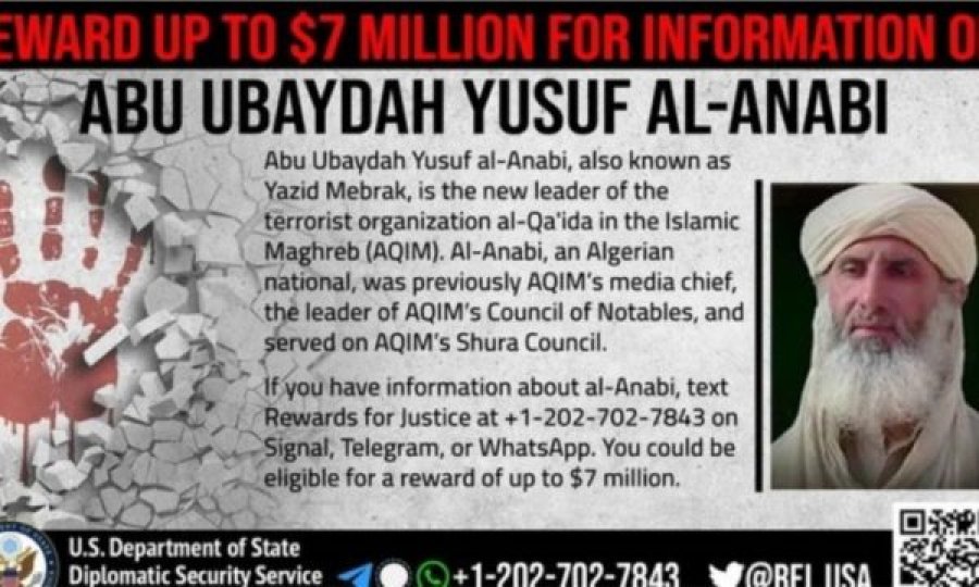  SHBA shpërblim 7 milionë dollarë për “kokën” e kreut të Al Kaedës në Magreb 