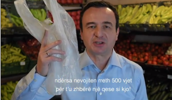  Në Ditën Botërore të Mjedisit, Albin Kurti del me një videomesazh mbi përdorimin e qeseve të plastikës 