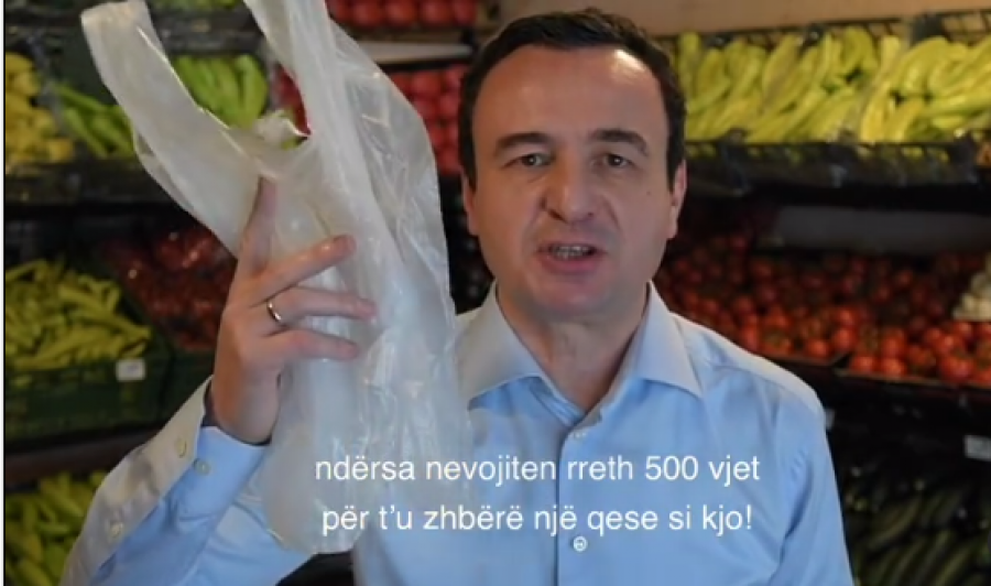  Në Ditën Botërore të Mjedisit, Albin Kurti del me një videomesazh mbi përdorimin e qeseve të plastikës 