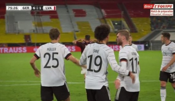 Dy gola “ekspres”, Gjermania 7:1 Letonia