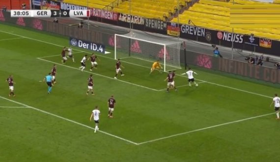 Gjermania po e “shkel” Letoninë, ia shënon edhe golin e katërt