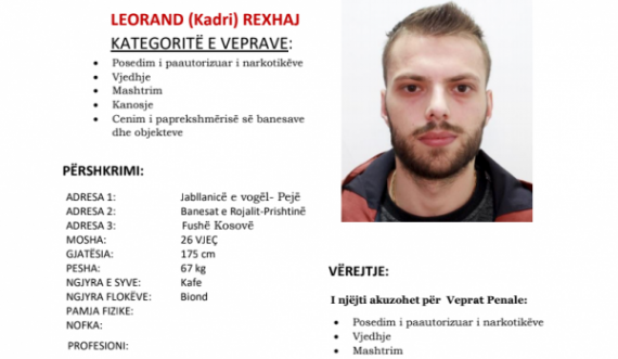  Arrestohet pejani i kërkuar nga policia 