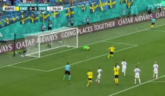 Shënohet goli i parë në ndeshjen Suedi – Sllovaki