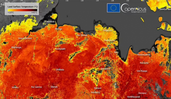  Temperatura rekorde në Siberi, zjarret në pyje shihen nga hapësira 