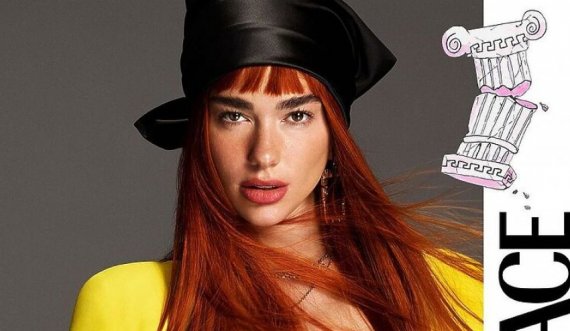 Dua Lipa eksperimenton përsëri me flokët në fushatën e modës së Versace