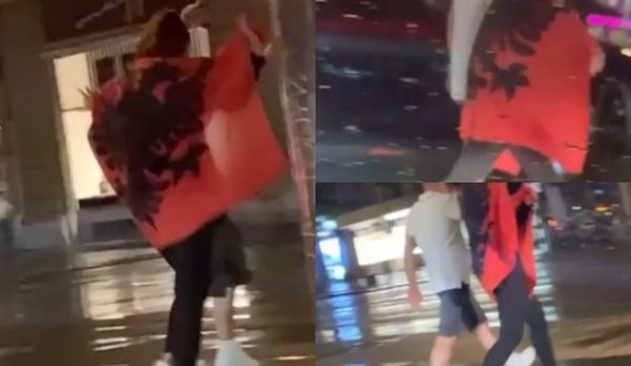 Shqiptarja e feston fitoren e Zvicrës në Bern, polici zviceran i thotë se e ka gabuar flamurin