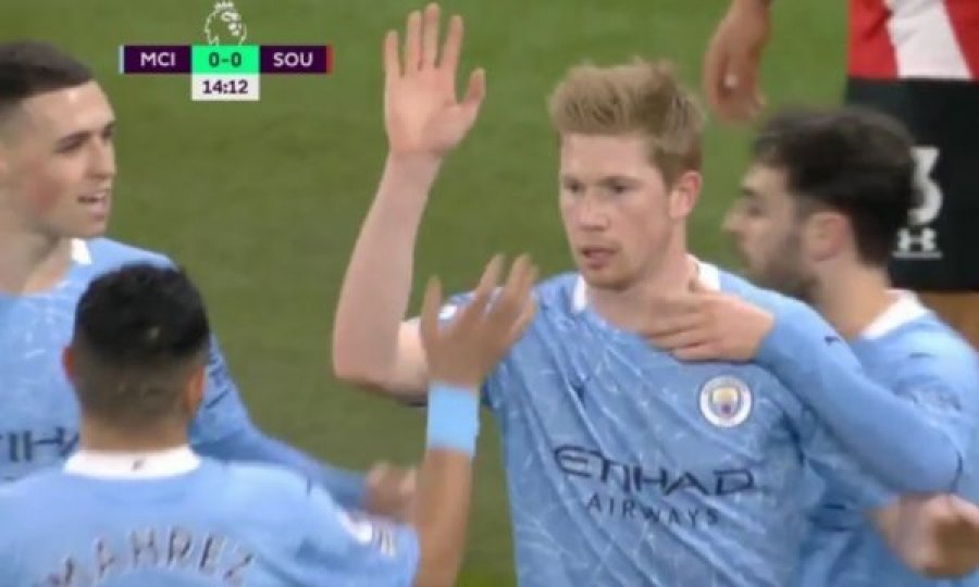 De Bruyne e kalon Cityn në epërsi